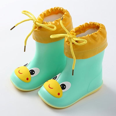Children Rain Boots Rubber Waterproof Non-slip Boots Kids