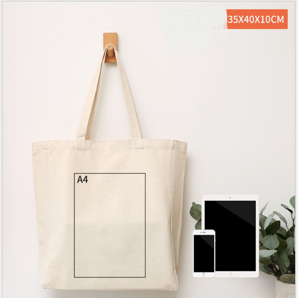 Cotton Zipper Portable Canvas Bag