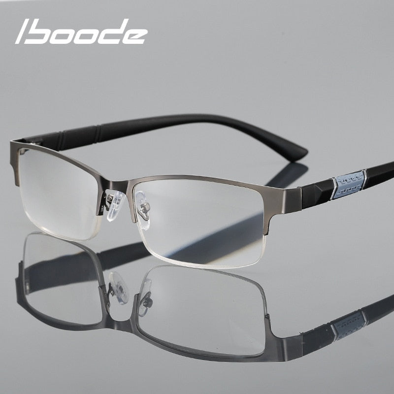High Quality Half-frame Diopter Glasses Business Male Presbyopic Eyeglasses