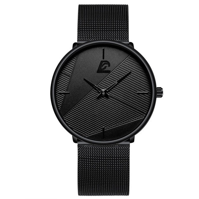 Minimalist Fashion Ultra-thin Watch Simple Men Business Quartz Wristwatch