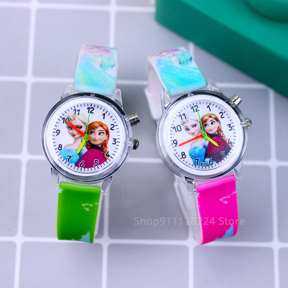 Silicone Strap Princess Elsa Children Watch