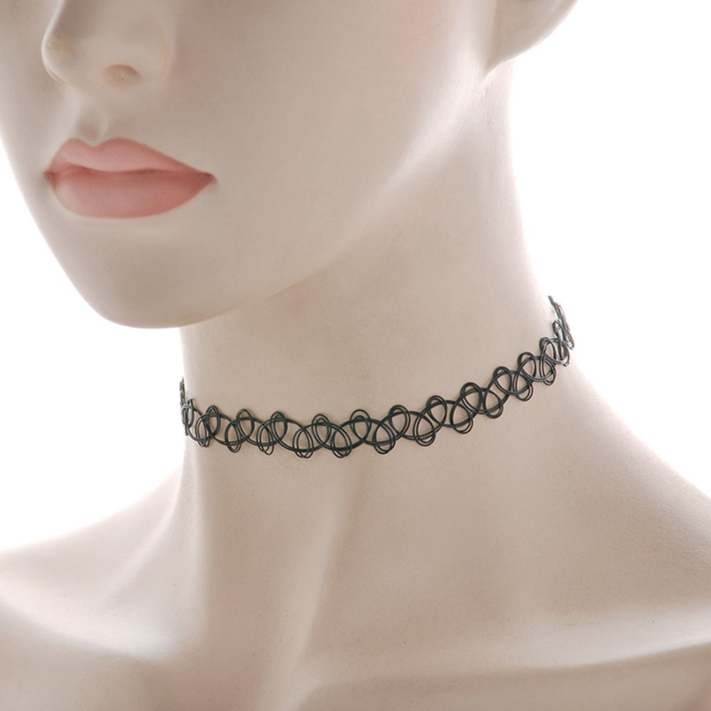 Vintage Hippy Stretch Elastic Choker Necklace