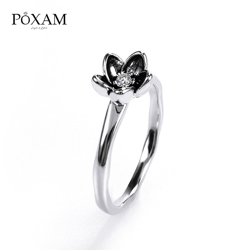 Trendy Crystal Engagement Claws White Zircon Cubic elegant Ring