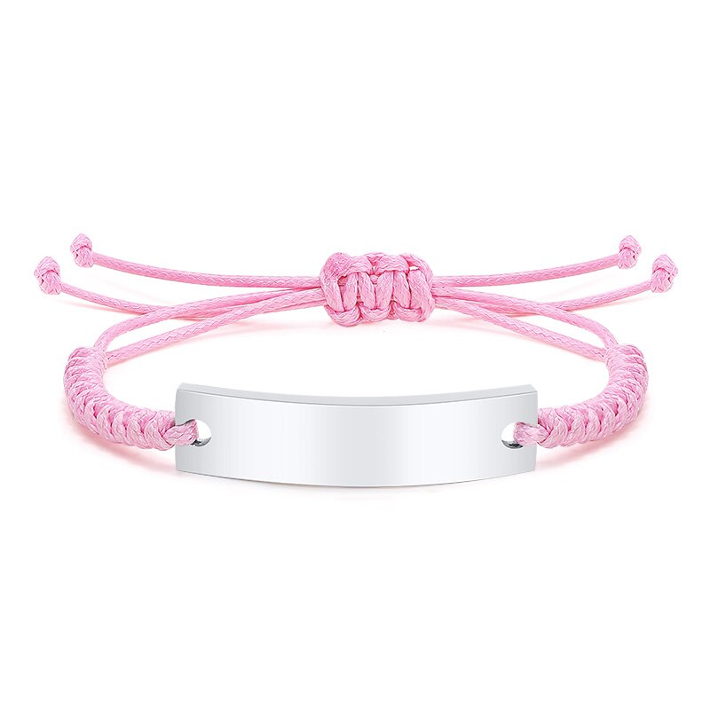 Adjustable Braided Rope Stainless Steel Bangle