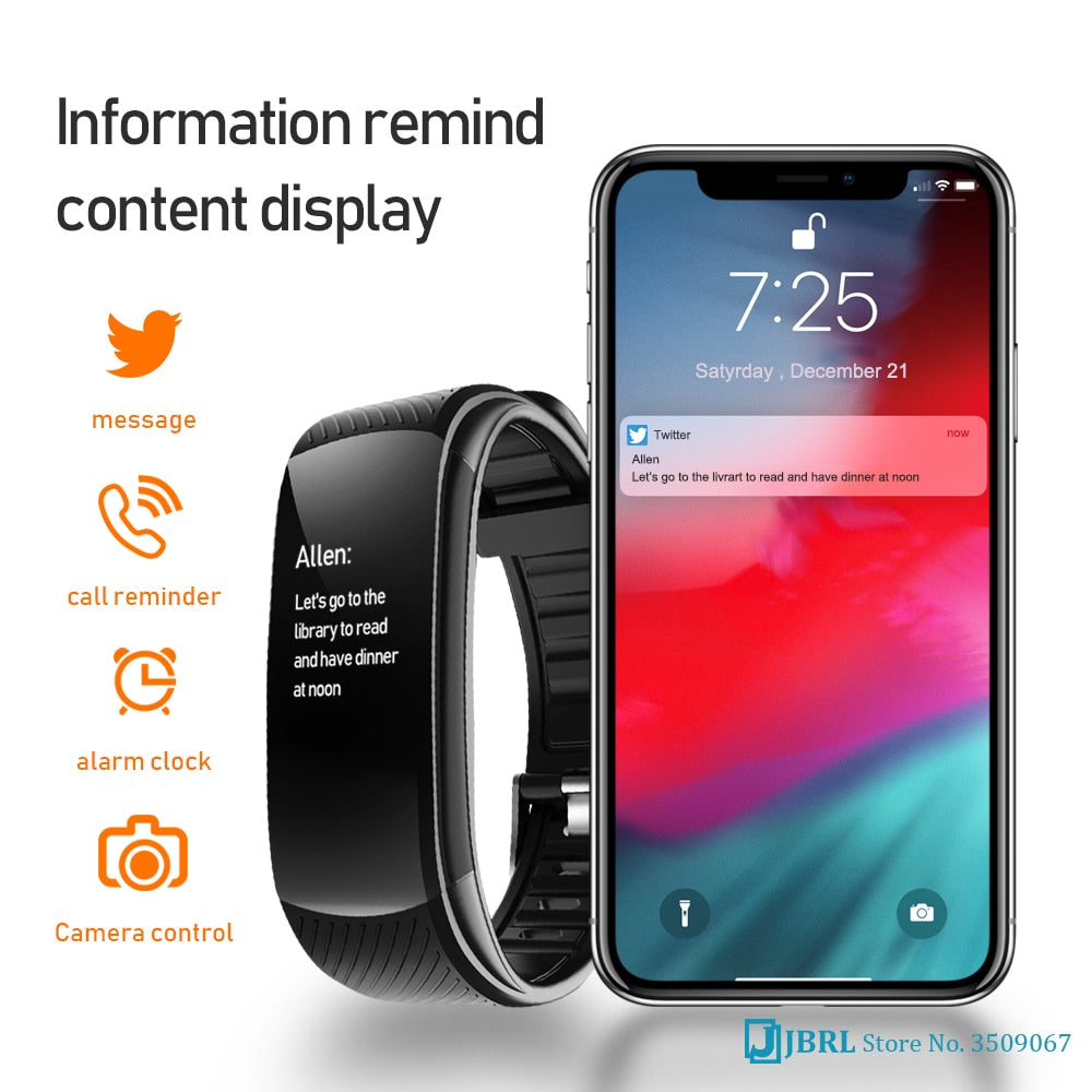 Fitness Tracker Android iOS Heart Rate Monitor Electronic Waterproof Smart Watch