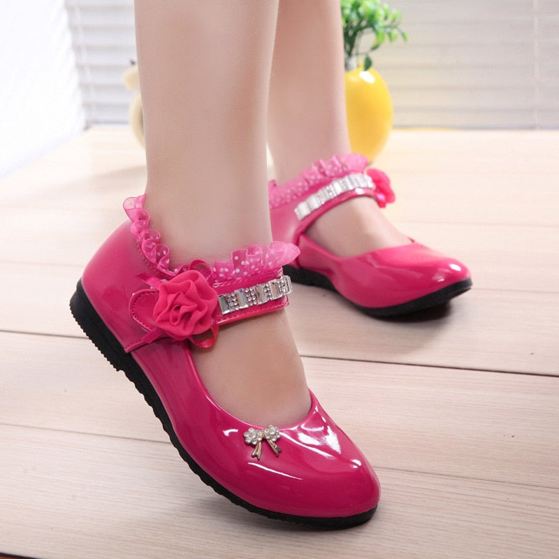 Elegant Princess PU Leather Sandals Kids Girls