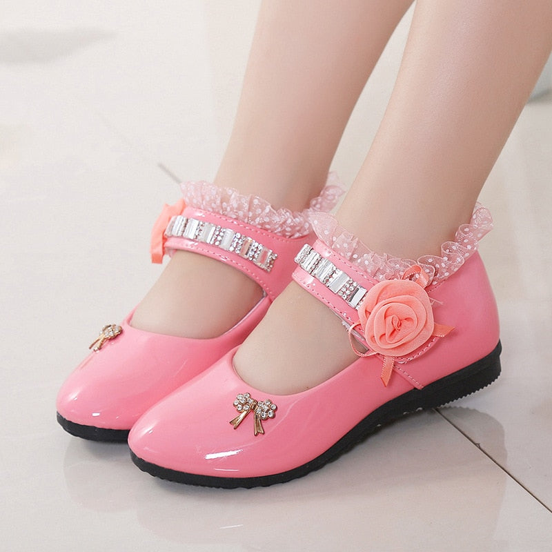Elegant Princess PU Leather Sandals Kids Girls