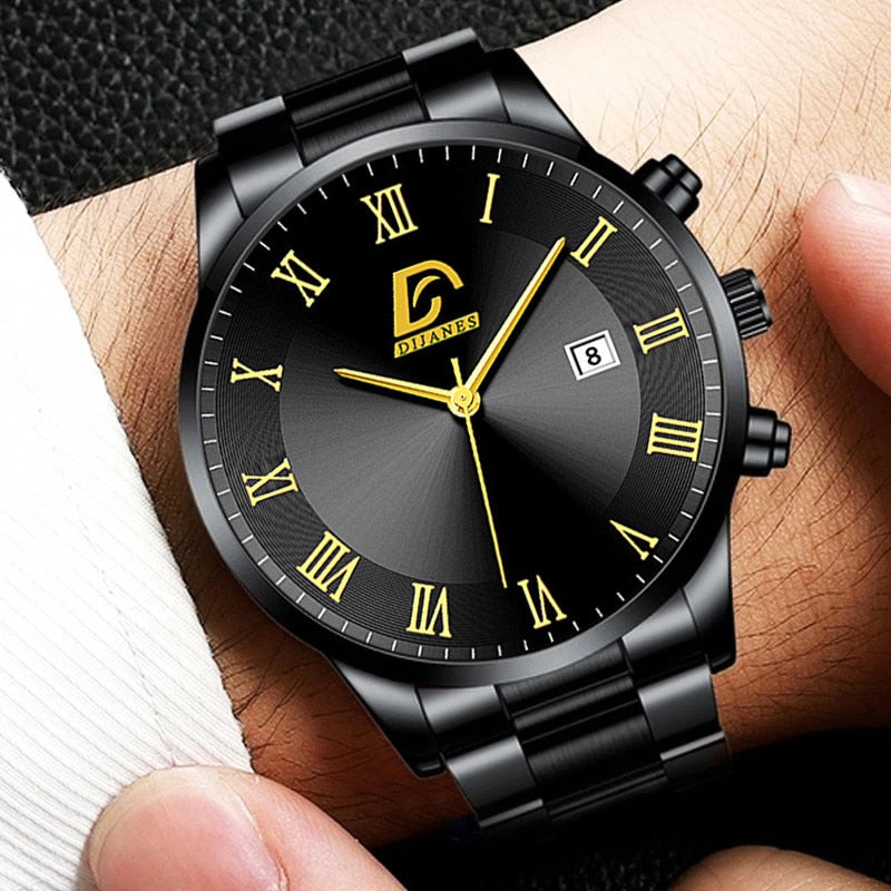 Luxury Minimalist Quartz Stainless Steel Wrist Watch