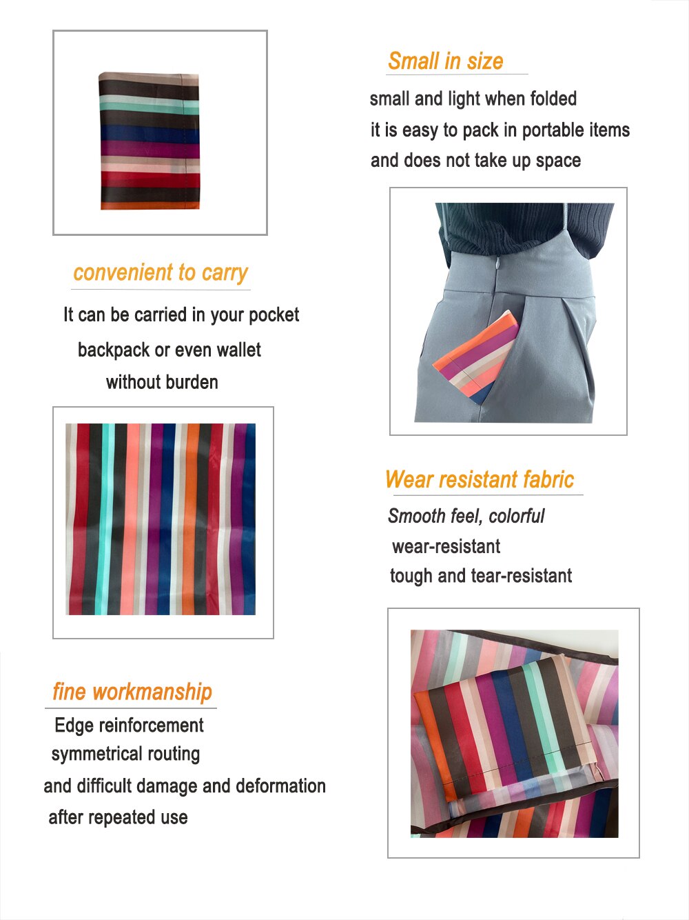 Reusable Large Cartoon Folding Washable Shopping Bag