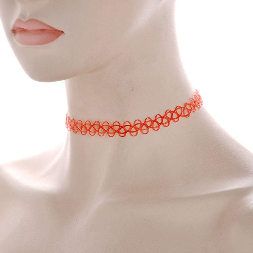 Vintage Hippy Stretch Elastic Choker Necklace