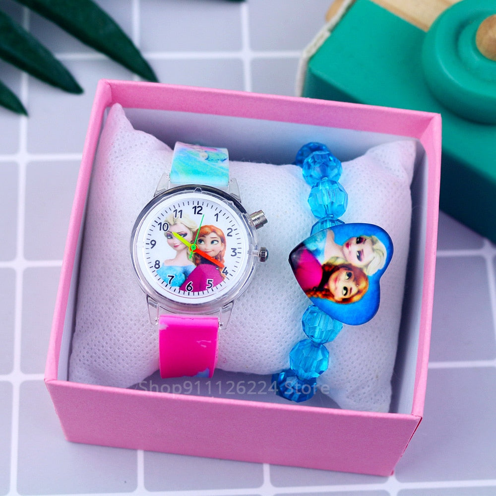 Silicone Strap Princess Elsa Children Watch
