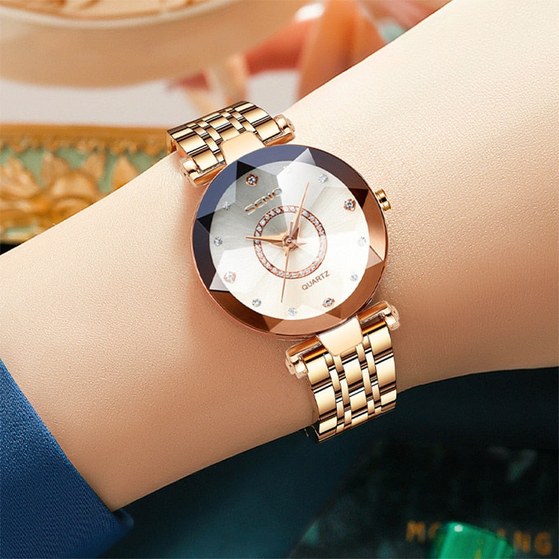 Fashion Diamond Watches For Women Ladies Luxury Brand Quartz