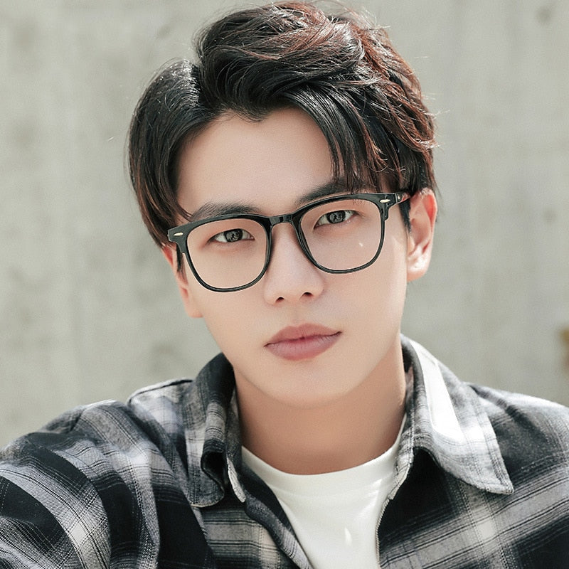 Transparent Computer Glasses Frame Women Men Anti Blue Light Round Eyewear