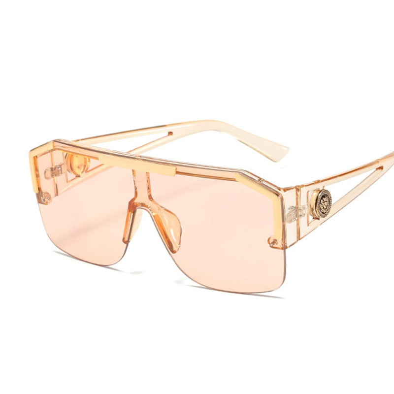 New Luxury Oversized Man Gradient Square Sunglasses