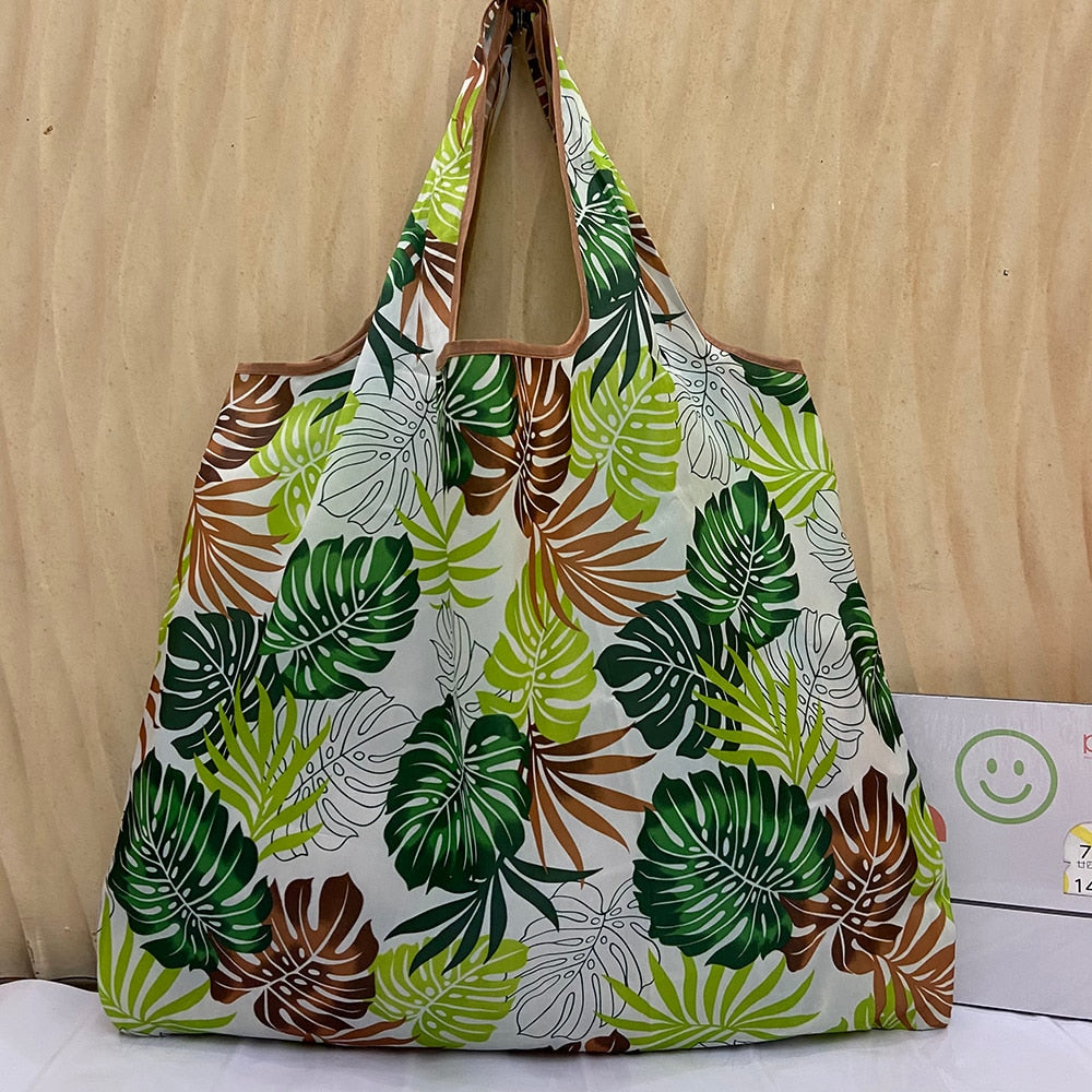 Reusable Large Cartoon Folding Washable Shopping Bag