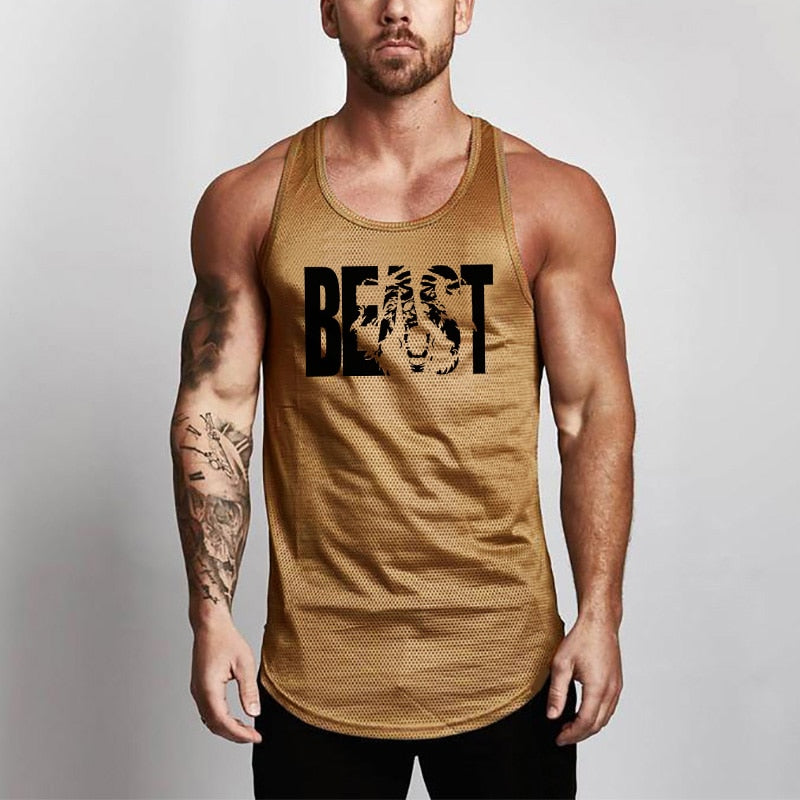 Summer Brand Fitness Tank Top Men Bodybuilding