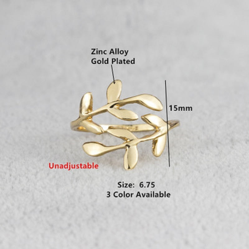 Open Leaf Rings Girls Multi Color Adjustable Size Knuckle Ring