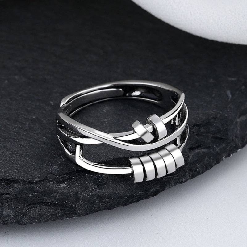 Anxiety Ring Adjustable Opening Women Men Fidget Ring