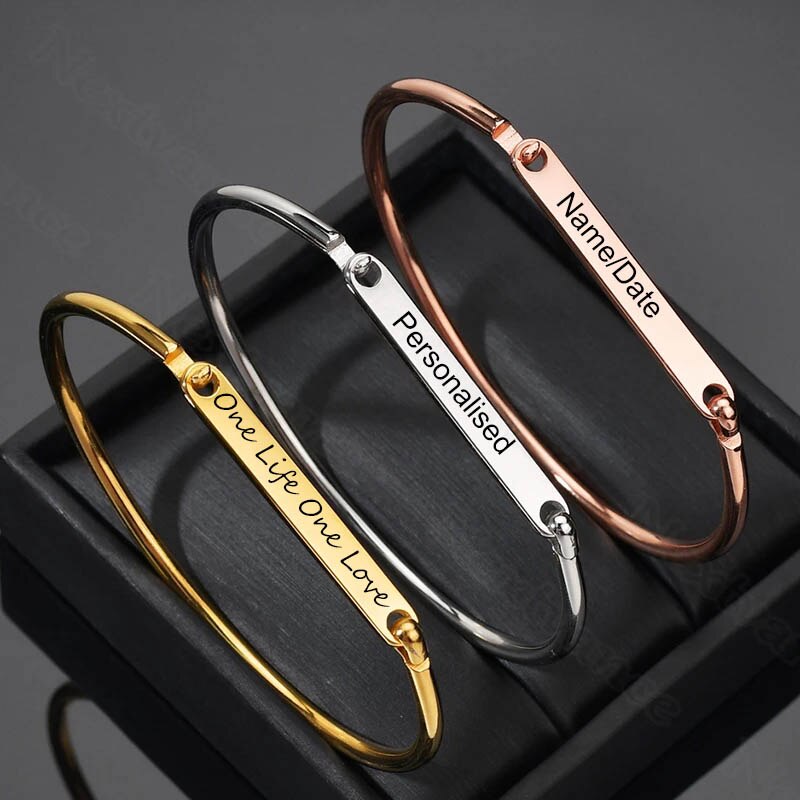 Nextvance Customized Engraving Name plate Bracelets