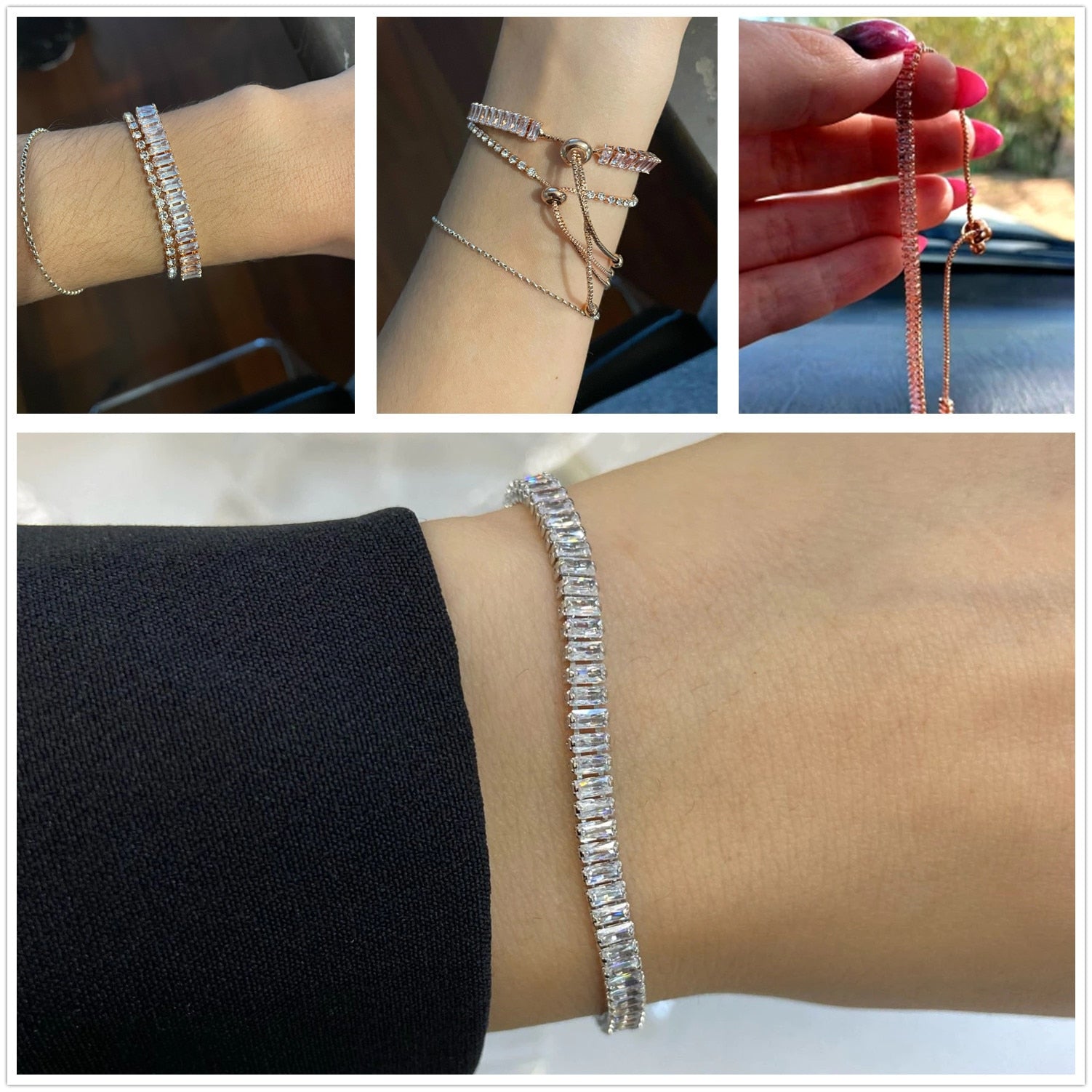 ZHOUYANG Sparking Zircon Bracelet For Women