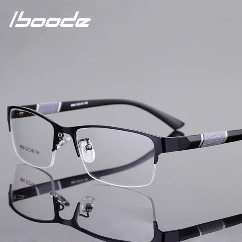High Quality Half-frame Diopter Glasses Business Male Presbyopic Eyeglasses