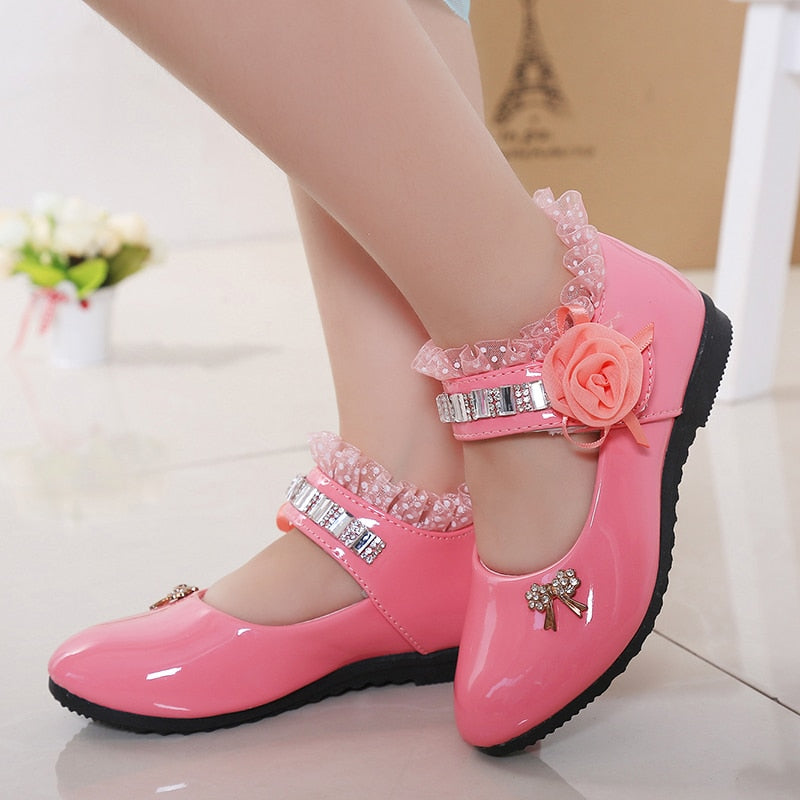 Elegant Princess PU Leather Sandals Kids Girls