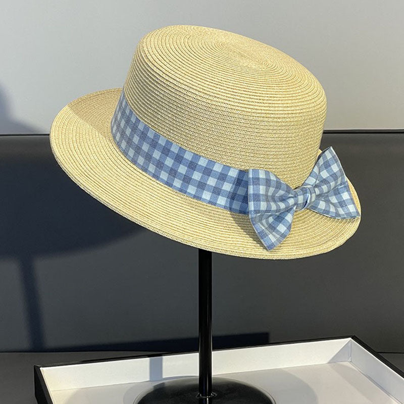 Japanese Style Straw Hat Women's 2023 New Summer French Style Sun-Blocking Straw Hat All-Match Face-Flattering Small Sun Hat