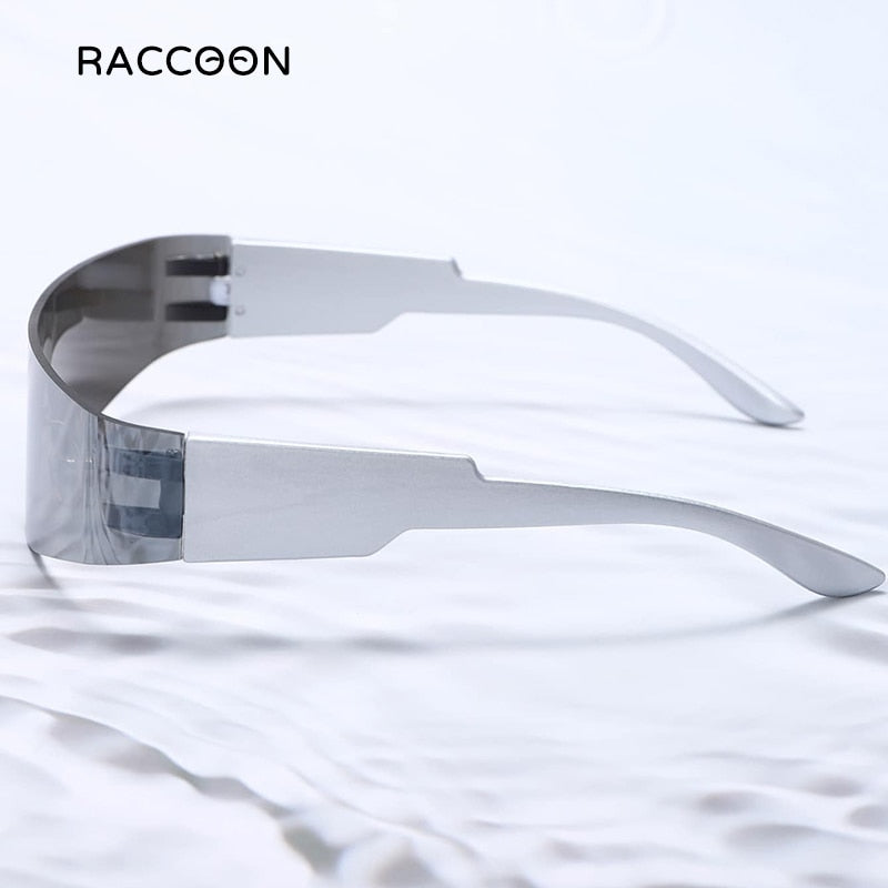 Kardashan Flat Top Shield Fashion Punk Sunglasses Women Y2K Sun Glasses