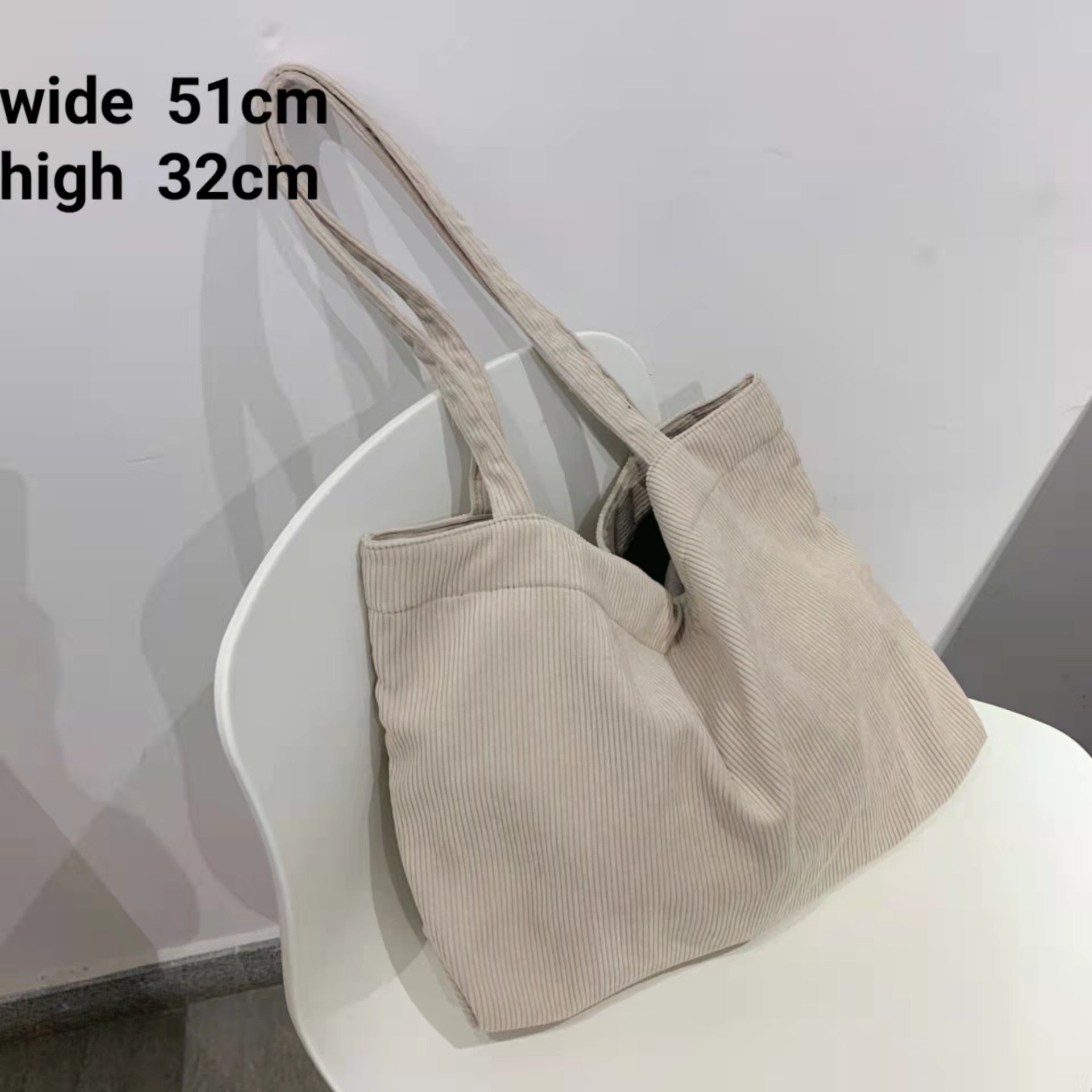 Corduroy Bag for Women Shopper Handbags