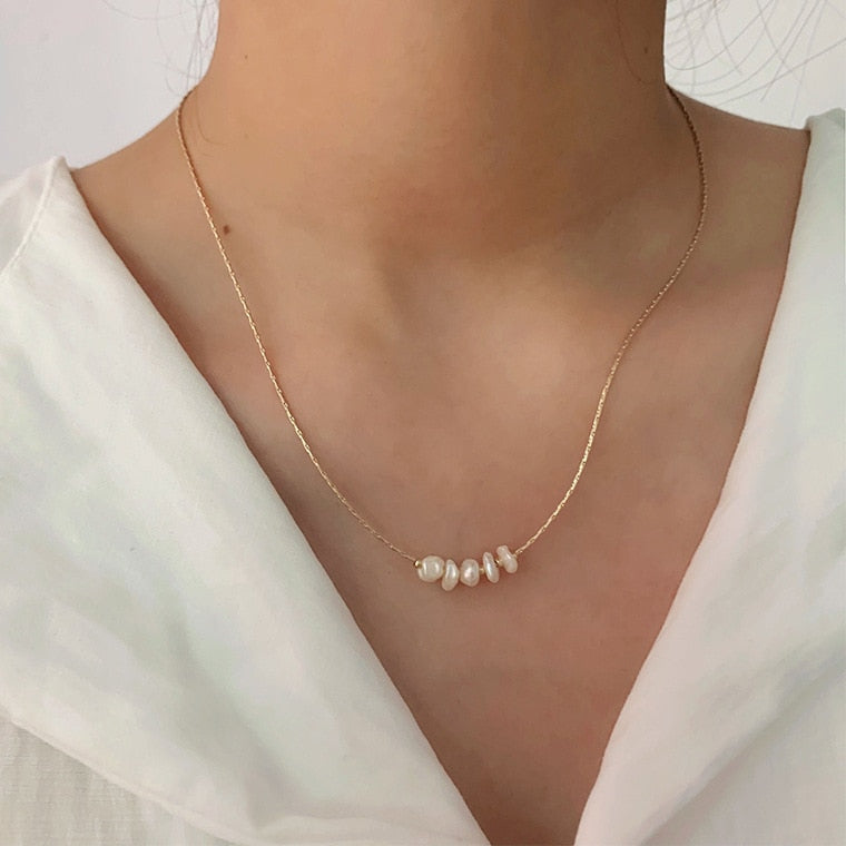 Minar Multiple French Pearl Necklace