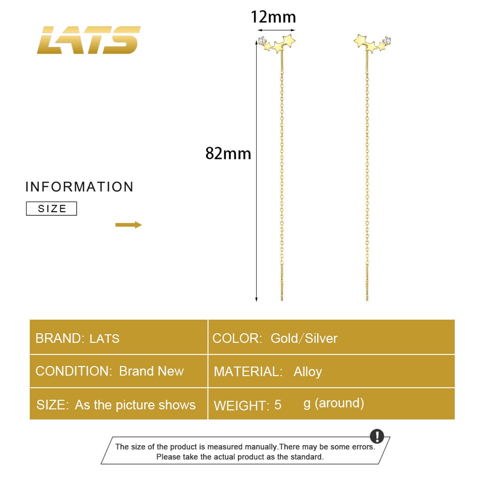 LATS Trend Long Wire Tassel Thread Chain