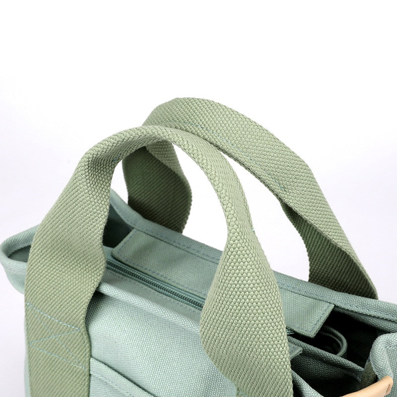 Small Bag With Zipper Shoulder Portable Thickened Canvas Bag