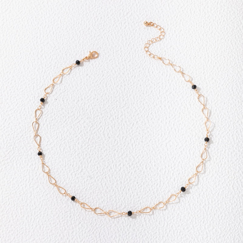 Tocona Bohemian Colorful Tassel Clavicle Chain Beaded Necklace