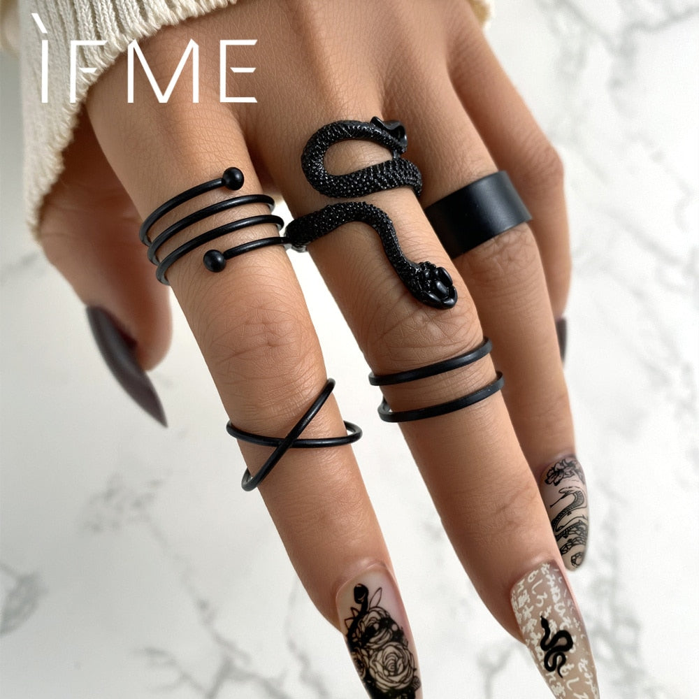Vintage Geometric Retro Multi Knuckle Joint Finger Ring