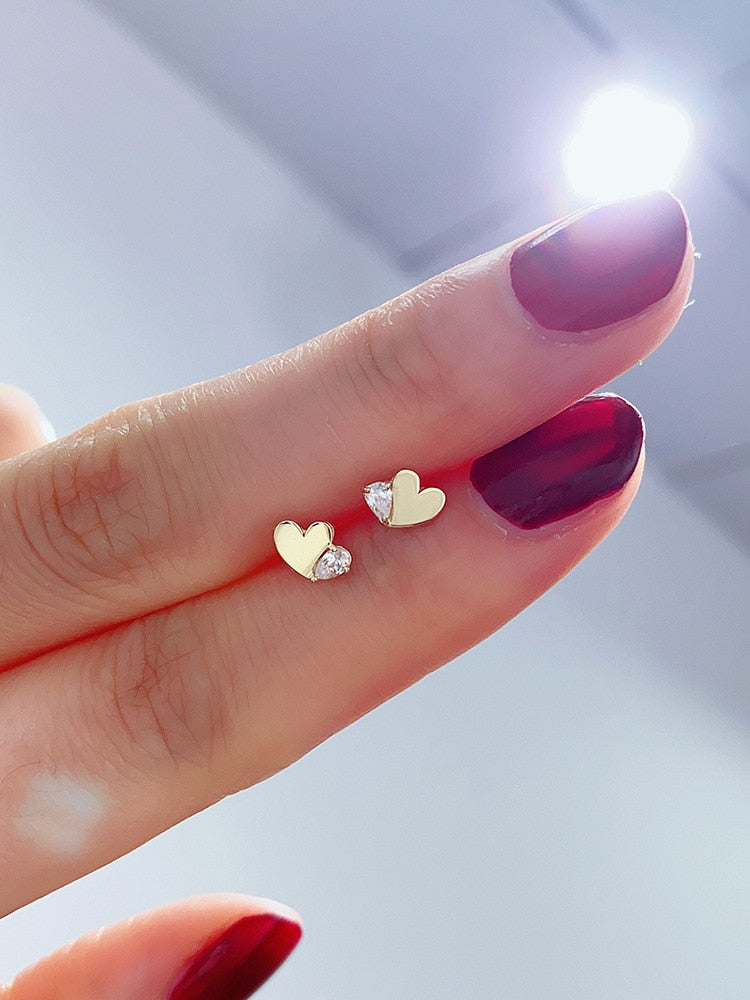 925 Sterling Silver Crystal Four-Pointed Star Earrings