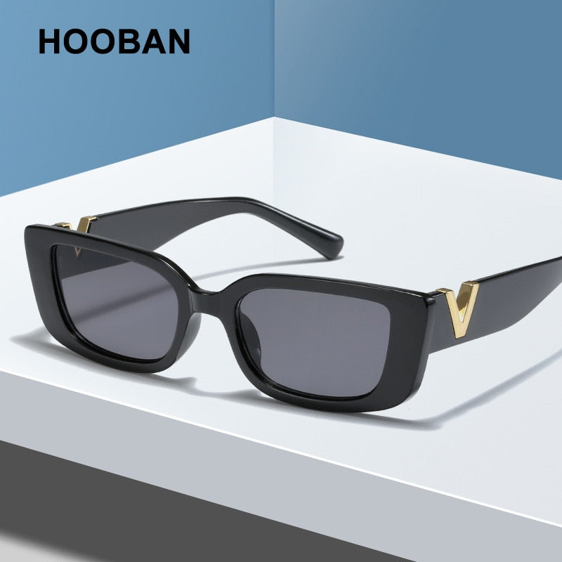 HOOBAN Luxury Fashion Cat Eye Classic Rectangle Sunglasses