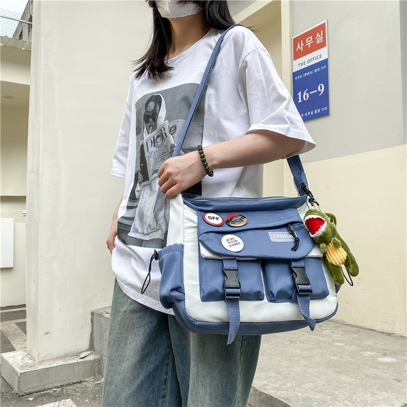 Youth Nylon Canvas Messenger Bag