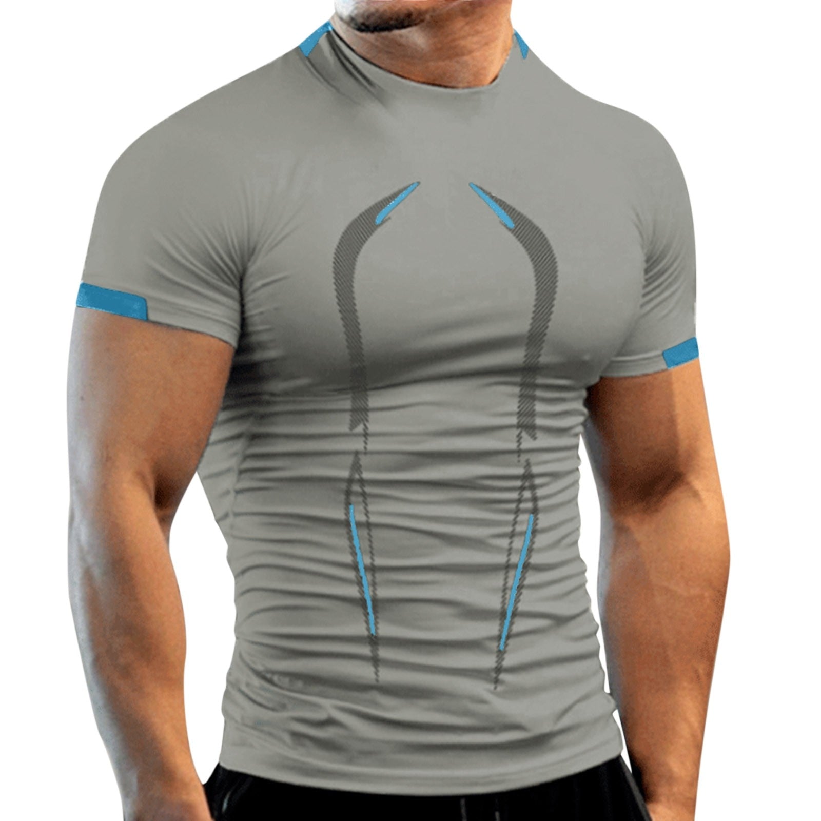 Summer Gym Shirt Sport Short Sleeve T Shirt Men