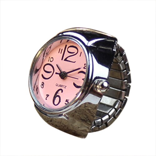 Fashion Couple Watch Ring Round Quartz Stainless Steel