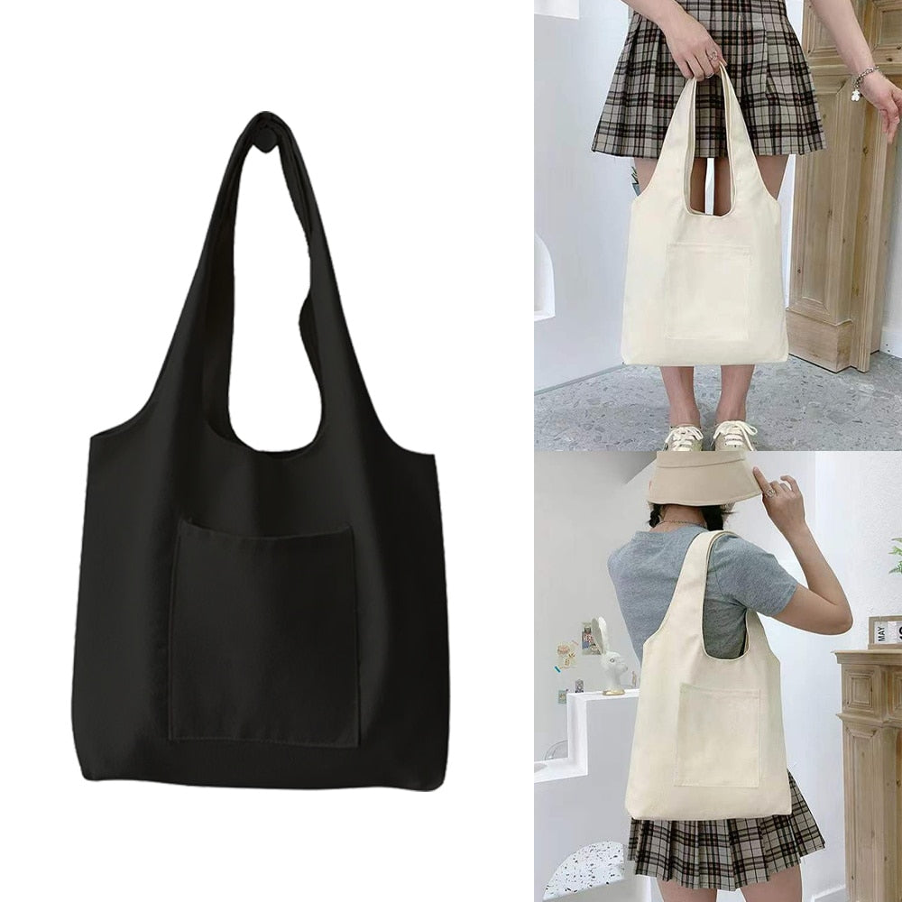 Fashion Women Canvas Foldable Reusable Eco Bags