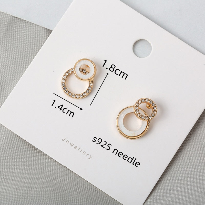 Big Black Flower Hanging Earrings For Women Exaggerated Rock Personality