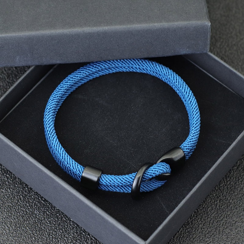 Fashion Rope Bracelet Men Double Layer