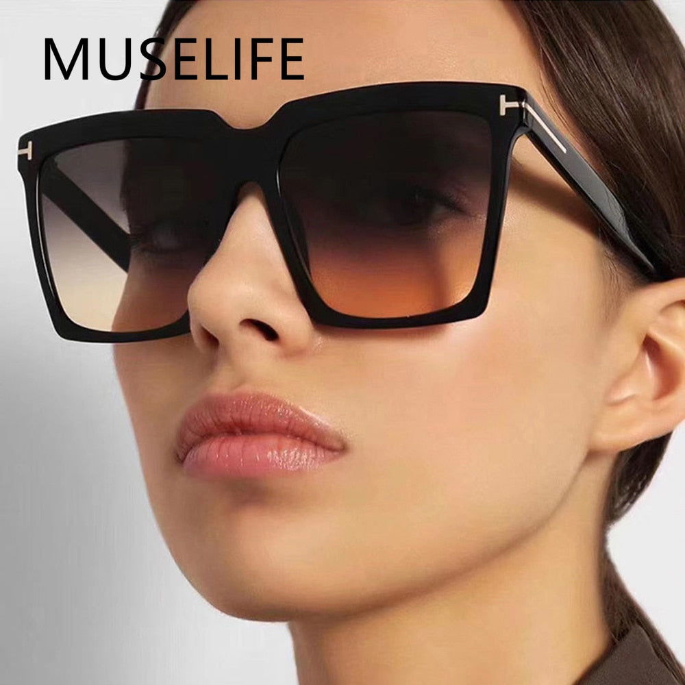 MUSELIFE Fashion Square Women's Cat Eye Sunglasses