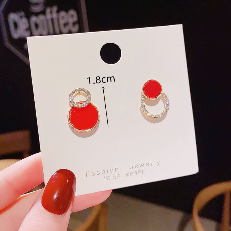 Big Black Flower Hanging Earrings For Women Exaggerated Rock Personality