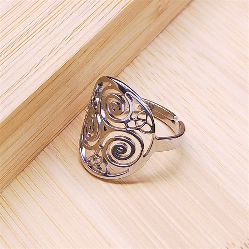 Witchcraft Stainless Steel Witch's Irish Knot Adjustable Ring