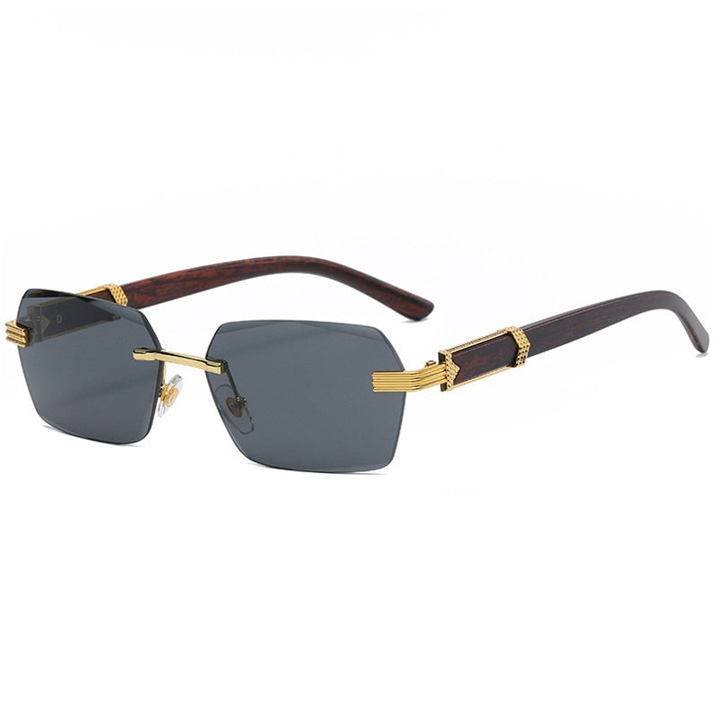 Luxury Rimless Square Frameless Gradient Sunglasses