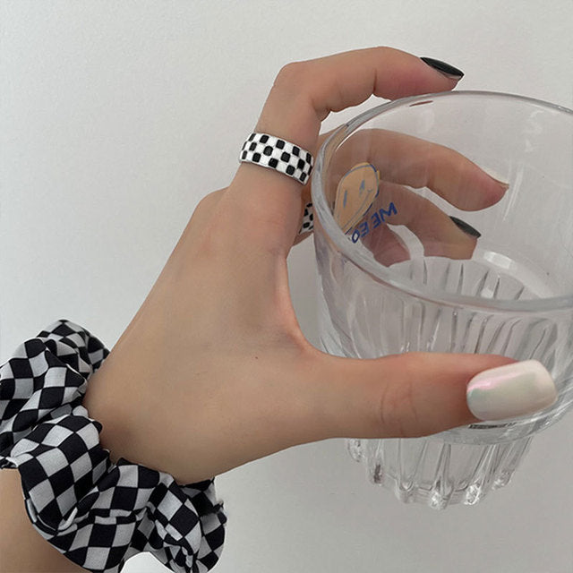 FOXANRY Silver Color INS Fashion Hip Hop Vintage Ring