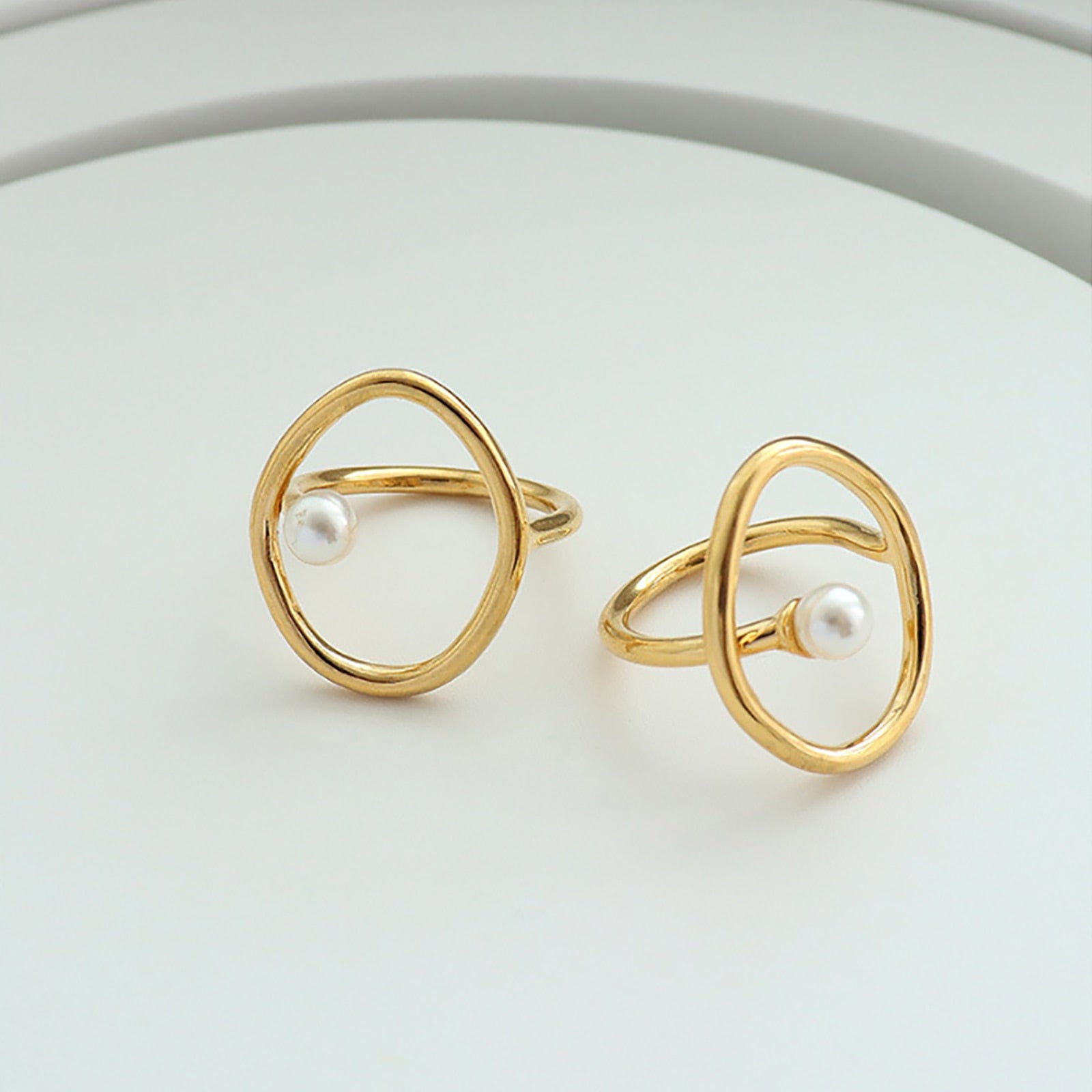 Stainless Steel Modern Wrap Wide Ring for Women