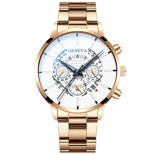 Stainless Steel Quartz Luxury Wrist Watch