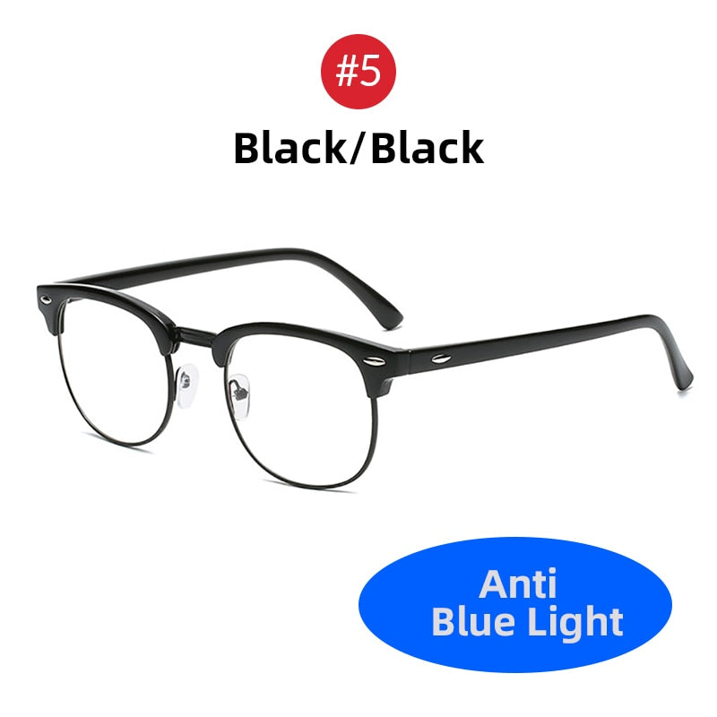 VIVIBEE Classic Semi Rimless Anti Blue Light Blocking Glasses